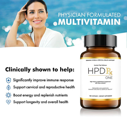 HPD Rx ONE Immunity Boost Multivitamin | HPV Supplements for Women and Men, 2 Pack - Maple Wellness Supplements