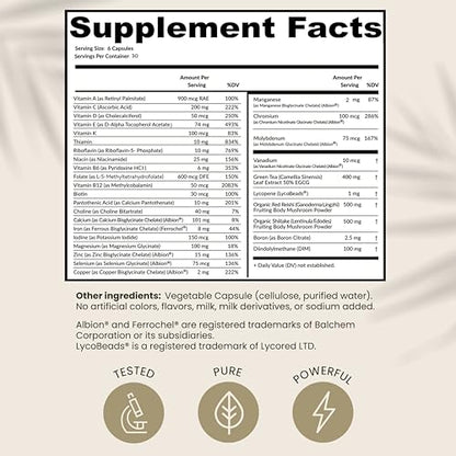 HPD Rx ONE Immunity Boost Multivitamin HPV Supplements for Women and Men, Pack of 6 - Maple Wellness Supplements