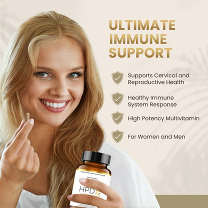 HPD Rx ONE Immunity Boost Multivitamin Supplements for Women and Men | Advanced Immunity Defense Support | Helps Immune Response | 1-Month Supply, 180 Capsules, Pack of 1 - Maple Wellness Supplements