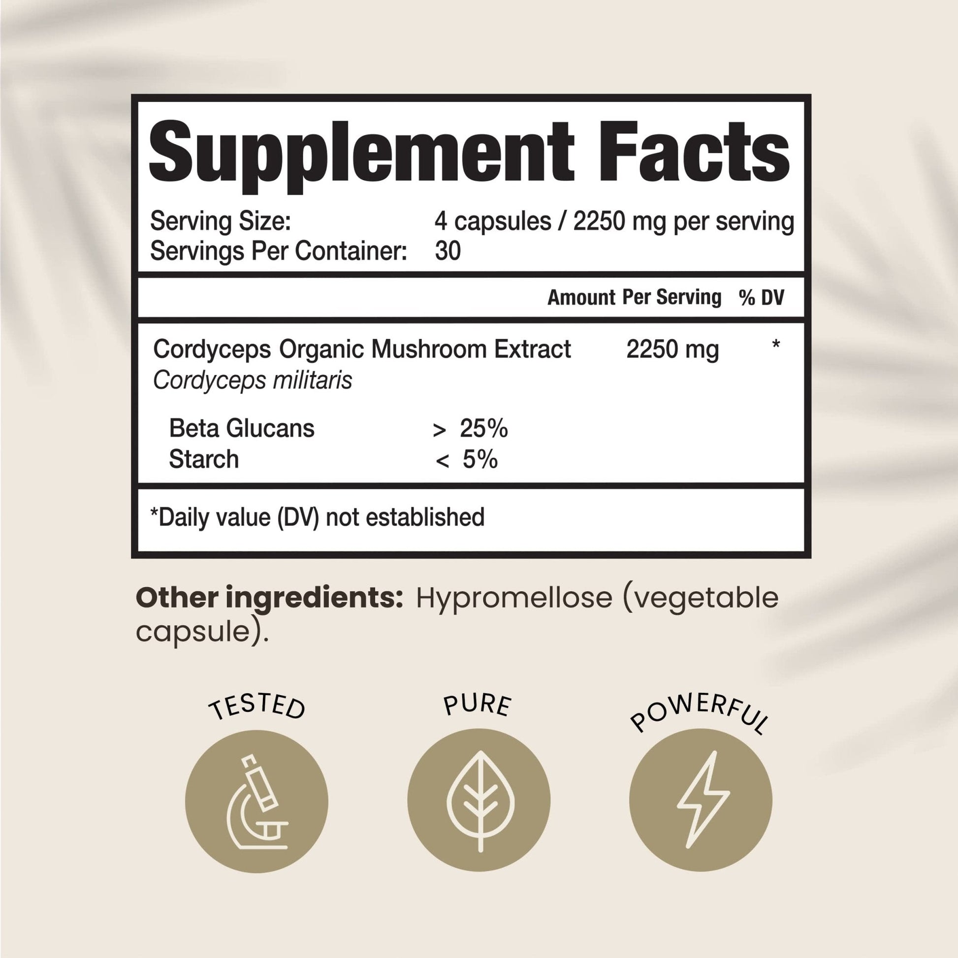 HPD Rx Premium Organic Cordyceps Mushroom Extract Performance Supplement - Maple Wellness Supplements