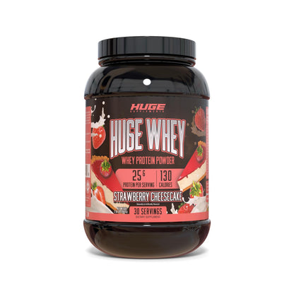 Huge Supplements, Whey Protein Concentrate Powder, Clinically Dosed Formula, 25g - Maple Wellness Supplements