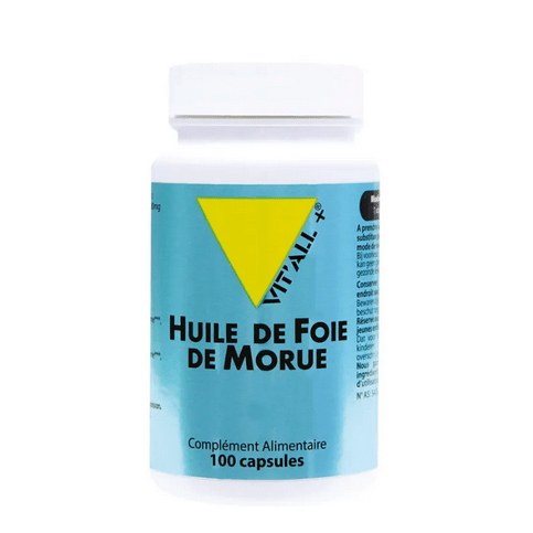 Huile de Foie de Morue 100 capsules VIT'ALL+ - Maple Wellness Supplements
