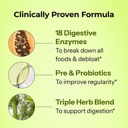 HUM Flatter Me Digestive Enzymes Plus Prebiotics & Probiotics, Digestive Health Bloating Supplement for Women & Men, Fast Acting Anti Bloat Pills Multi Enzyme - Maple Wellness Supplements