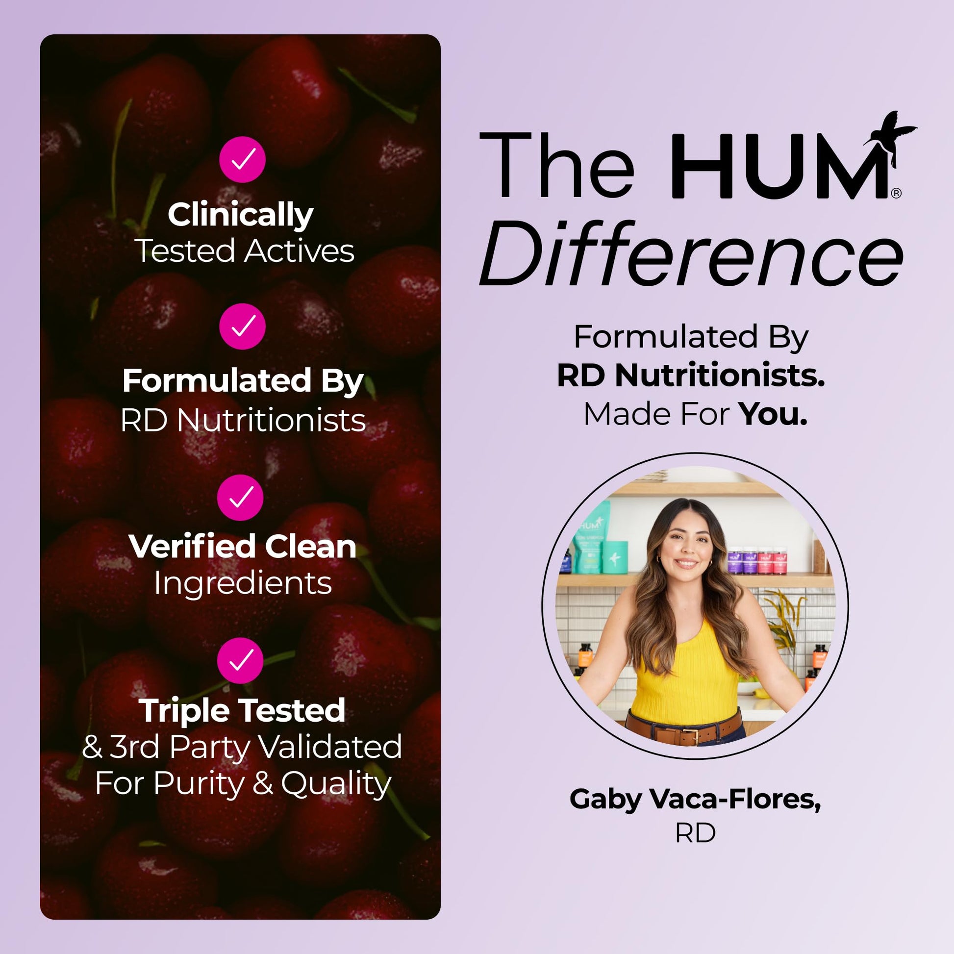 Hum Nutrition Dream Team Magnesium Bisglycinate Powder, L Theanine & Tart Cherry Magnesium Supplement Drink Mix, Support Rest, Relaxation & Sleep Routine, Gluten Free, Vegan, Cherry Lemon, 30 Servings - Maple Wellness Supplements
