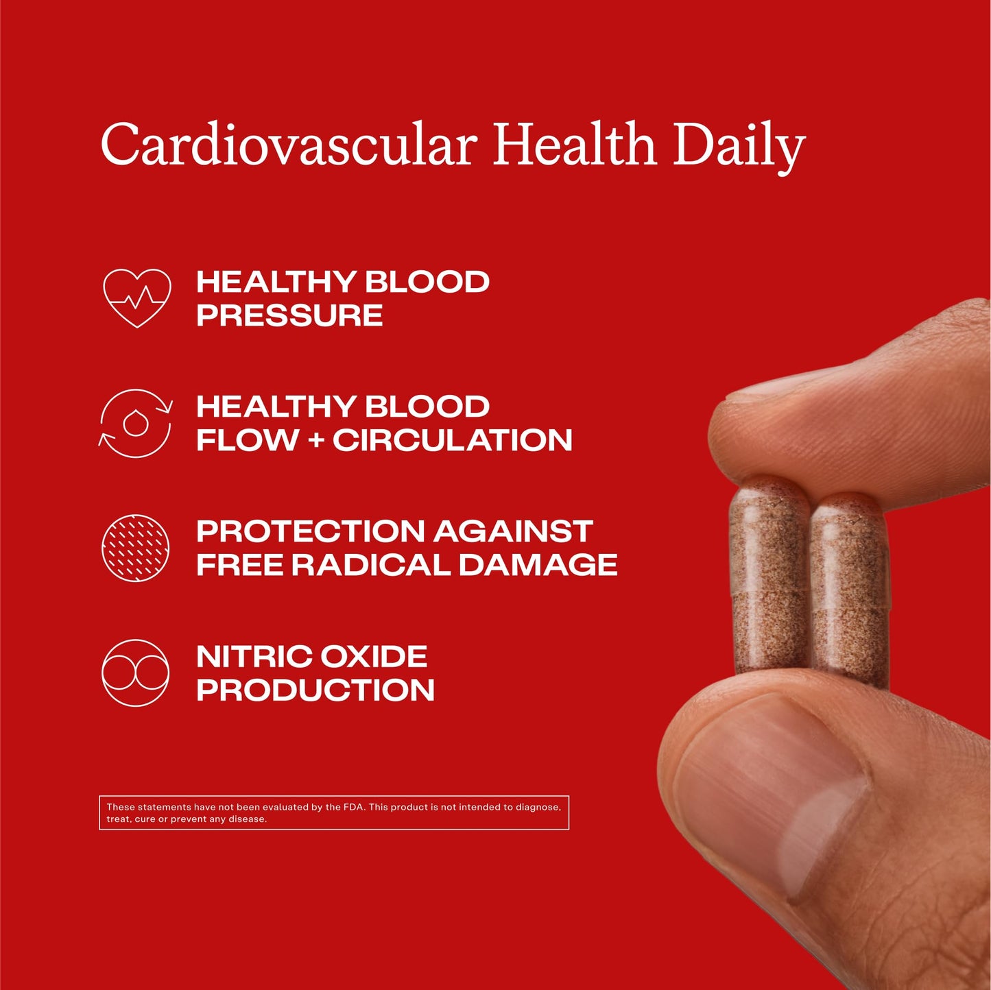 Humann Cardiovascular Health Daily, 4-in-1 Vascular & Blood Pressure Support, Grape Seed Extract Capsules & Hyaluronic Acid Circulation Supplements, Plant-Based Non-GMO, 60 Capsules - Maple Wellness Supplements
