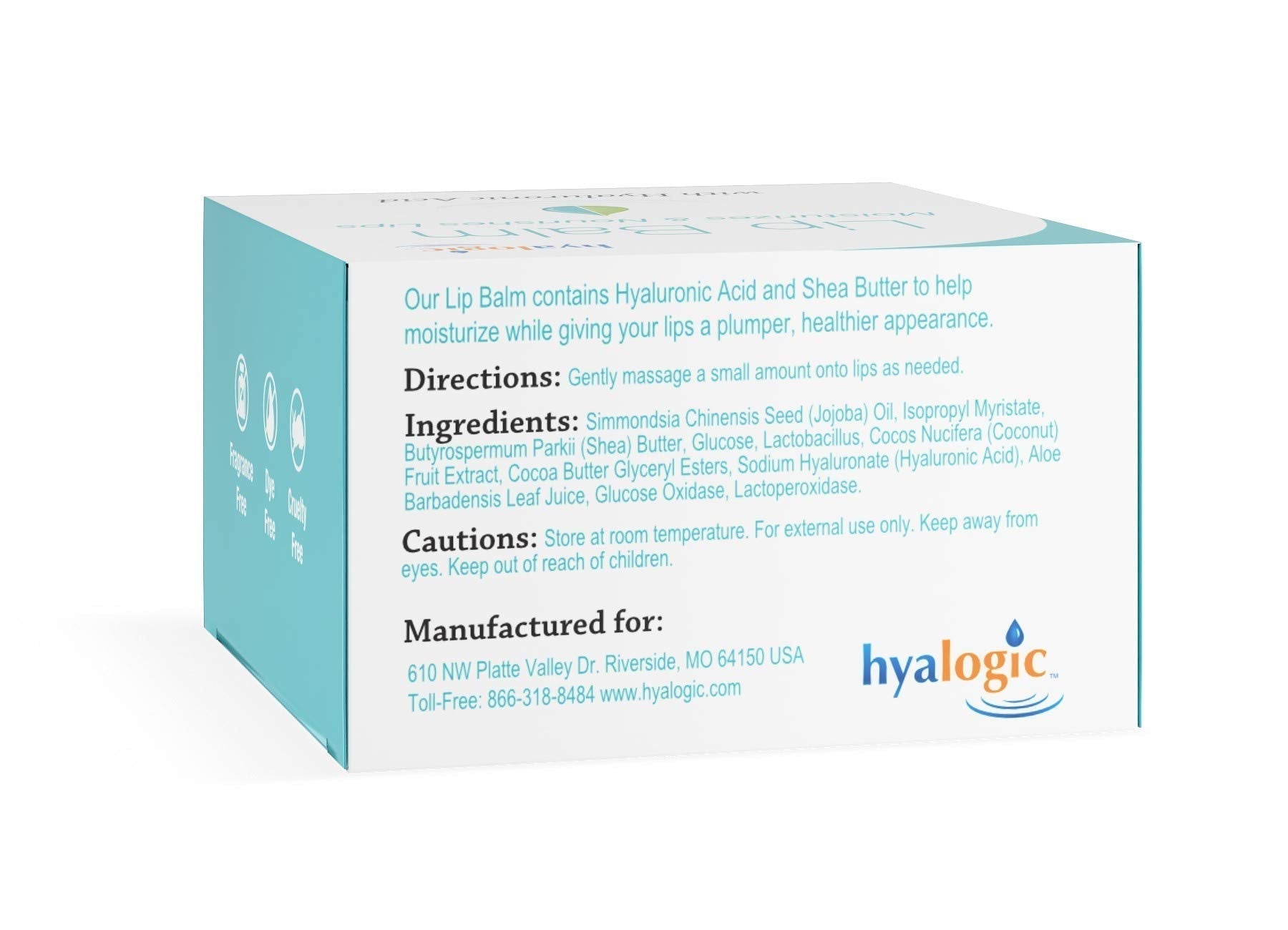 Hyalogic Episilk Hydrating Lip Balm w/Hyaluronic Acid | Dry Lips | Natural Moisturizing Lip Balm - Maple Wellness Supplements