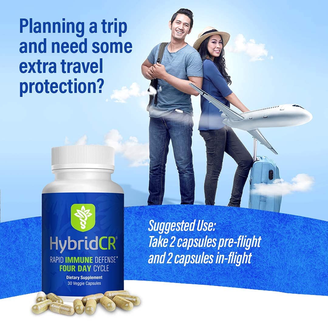 HybridCR Rapid Immunity Supplement | Zinc, Echinacea, Andrographis, Ginseng, Selenium, Gluten-Free & Non-GMO | 5-in-1 Immune Support Supplement | Pharmacist Formulated 1 Month Supply (30 Veggie Caps) - Maple Wellness Supplements