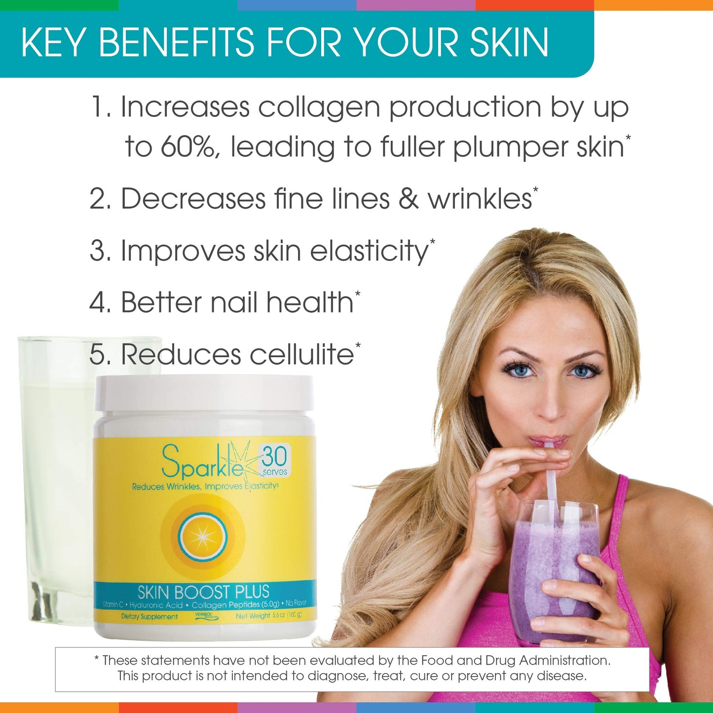 Hydrolyzed Collagen Powder - Sparkle Skin Boost Plus (No Flavor) [30-Serves] Verisol Pept - Maple Wellness Supplements