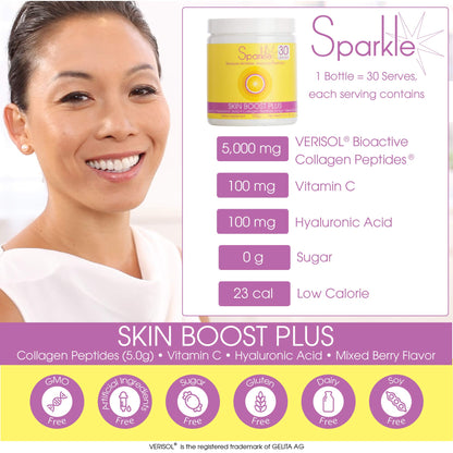 Hydrolyzed Collagen Powder - Sparkle Skin Boost Plus (Tropical Coconut Pineapple) - Maple Wellness Supplements