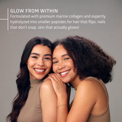 Hydrolyzed Marine Collagen with Hyaluronic Acid, Vitamin C, Theaflavin and Copper, Collagen Supplement for Women and Men for Radiant Skin, Hair & Nails, - Maple Wellness Supplements