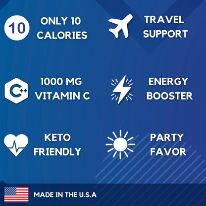 HydroMATE Electrolytes Powder Drink Mix Packets Hydration Accelerator Low Sugar Party Favors for Rapid Recovery Vitamin C Plu - Maple Wellness Supplements
