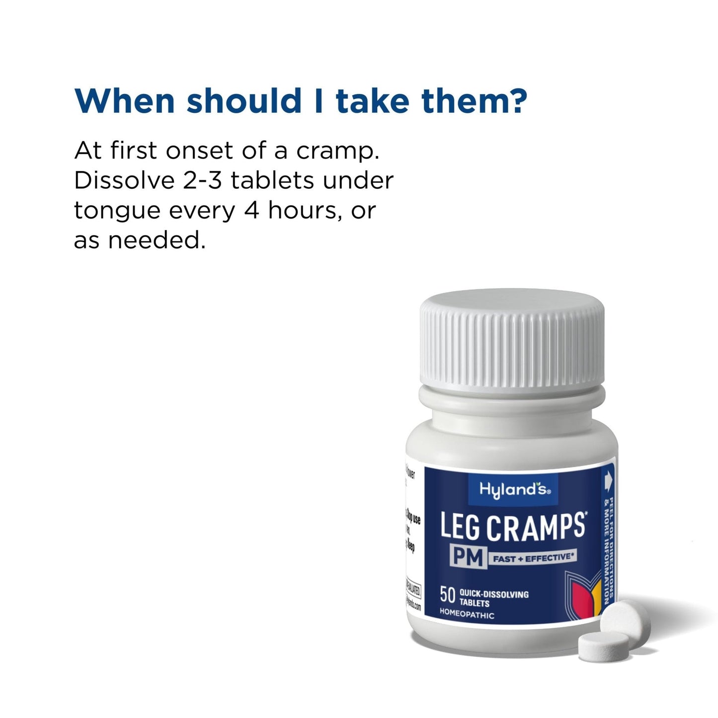 Hyland's Leg Cramps PM, Relief of Nighttime Leg, Calf, and Foot Cramps, 50 Quick-Dissolving Tablets 2-Pack (100 Total) - Maple Wellness Supplements