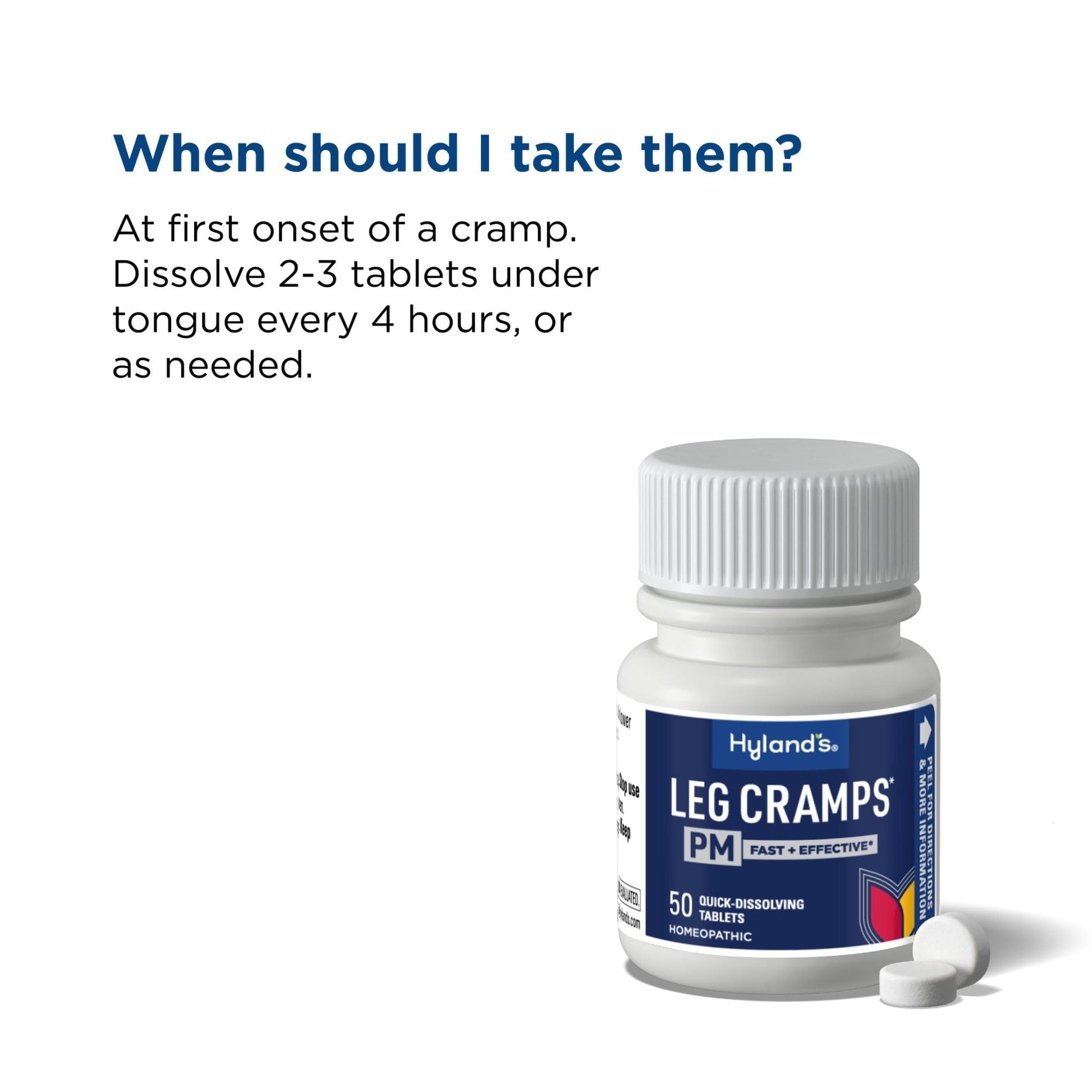 Hyland's Leg Cramps PM, Relief of Nighttime Leg, Calf, and Foot Cramps, 50 Quick-Dissolving Tablets 2-Pack (100 Total) - Maple Wellness Supplements