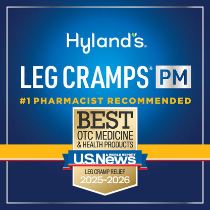 Hyland's Leg Cramps PM, Relief of Nighttime Leg, Calf, and Foot Cramps, 50 Quick-Dissolving Tablets 4-Pack (200 Total) - Maple Wellness Supplements