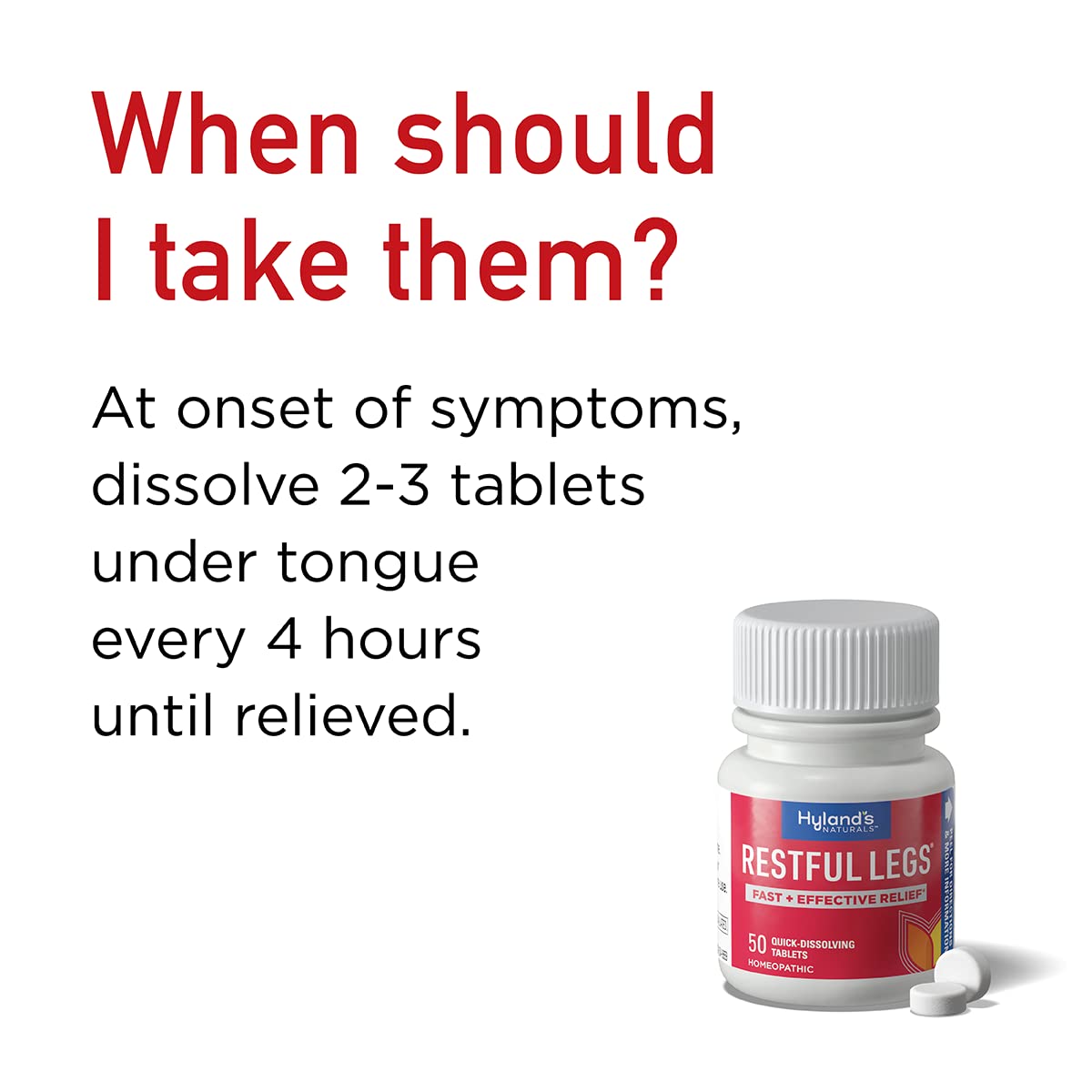 Hyland's Restful Legs Tablets 50 ea (Pack Of 4) - Maple Wellness Supplements