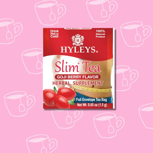 Hyleys Slim Tea Goji Berry Flavor - Weight Loss Herbal Supplement Cleanse and Detox - Maple Wellness Supplements