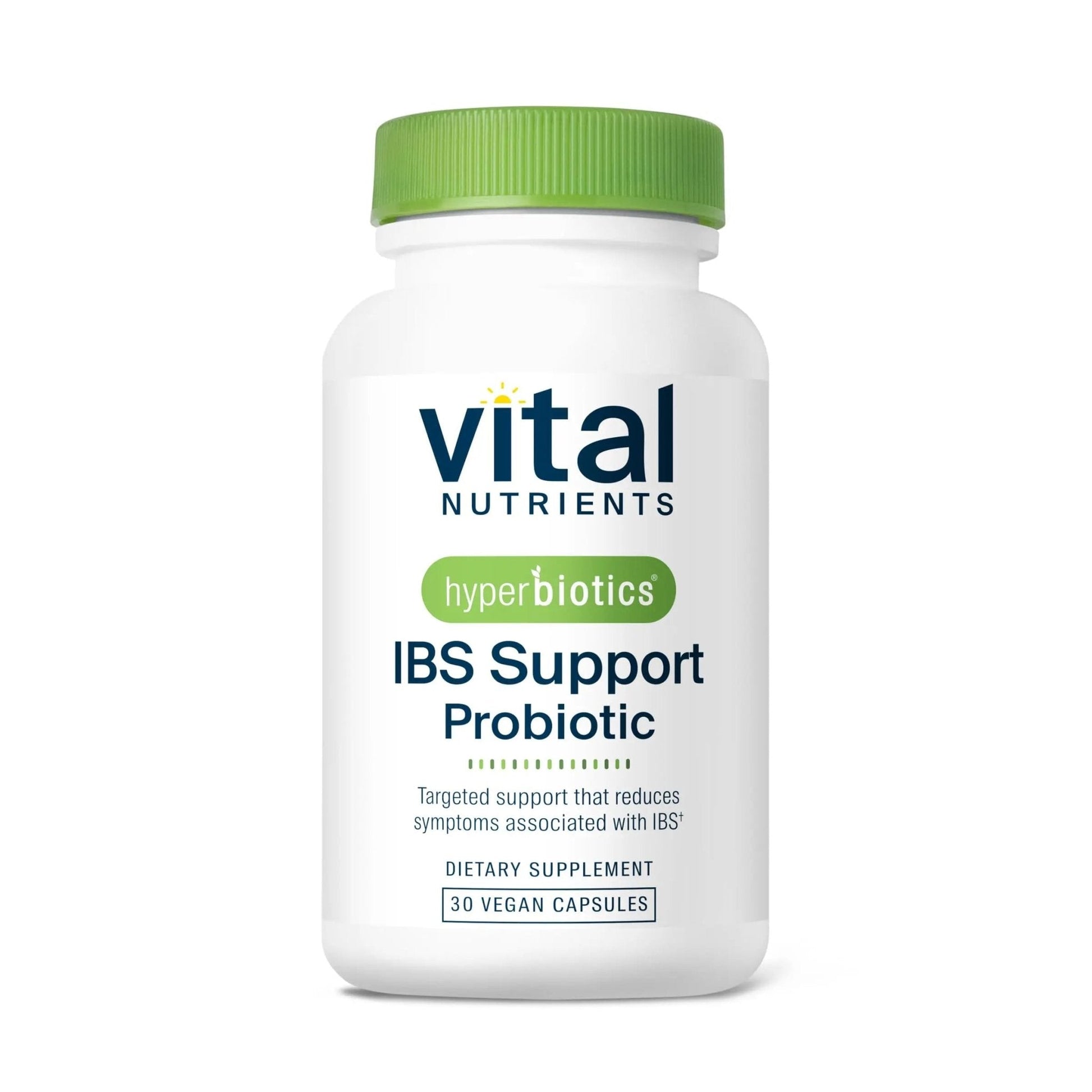 Hyperbiotics Vital Nutrients IBS Probiotic | Reduce Symptoms of IBS* | Clinically Studied Vegan probiotic for IBS Relief from Bloating, Gas, Diarrhea, & Abdominal Discomfort* | 30 Capsules - Maple Wellness Supplements