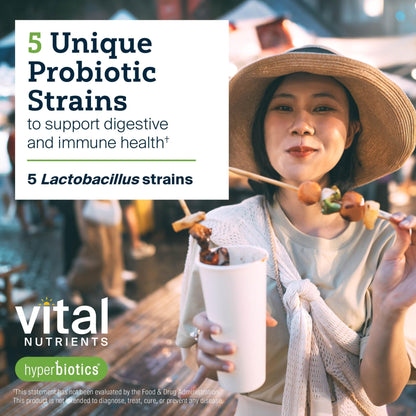 Hyperbiotics Vital Nutrients Prebiotic and Probiotic for Women and Men | 60 Billion CFU | Pre and Probiotics Supports Digestive Health, Constipation, - Maple Wellness Supplements