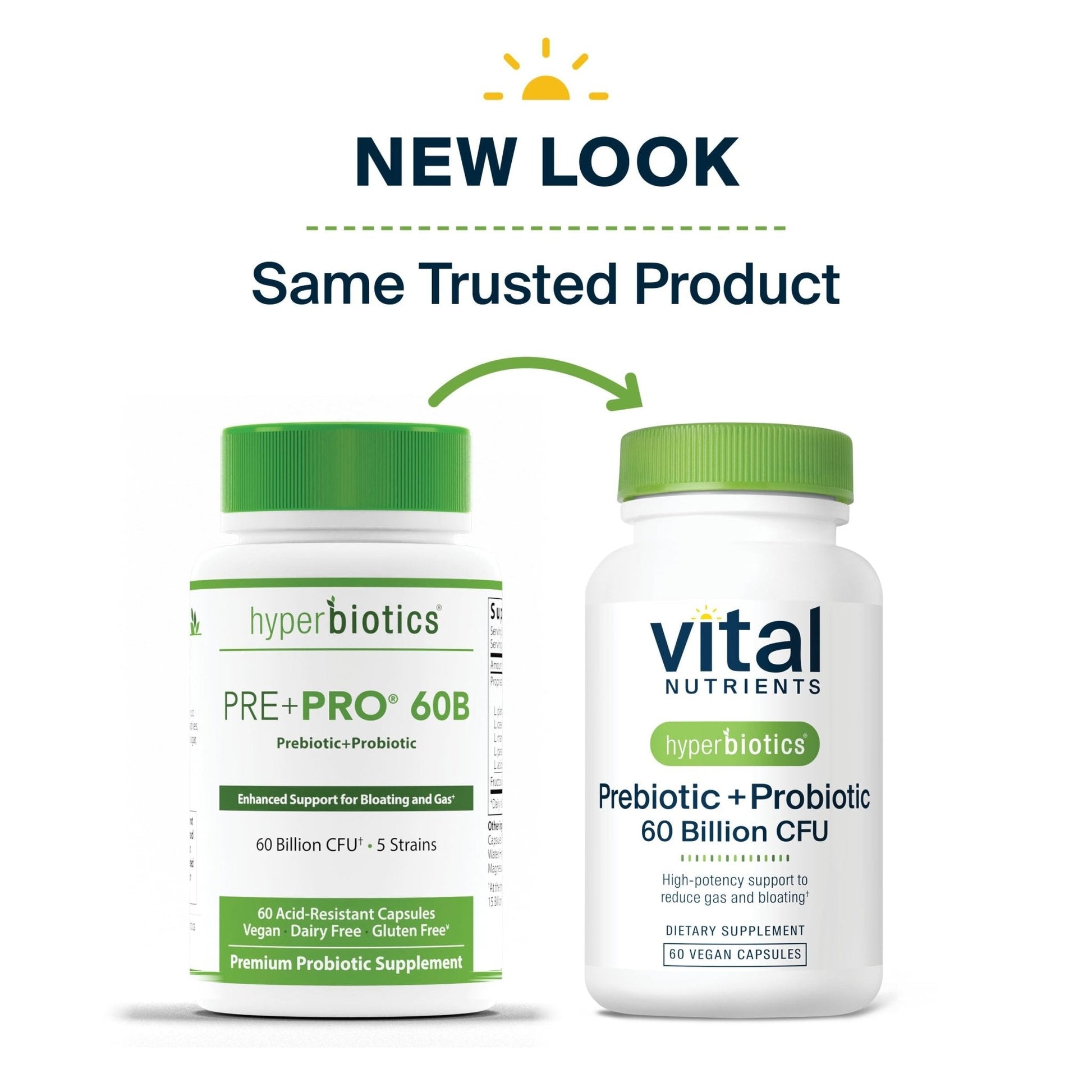 Hyperbiotics Vital Nutrients Prebiotic and Probiotic for Women and Men | 60 Billion CFU | Pre and Probiotics Supports Digestive Health, Constipation, - Maple Wellness Supplements