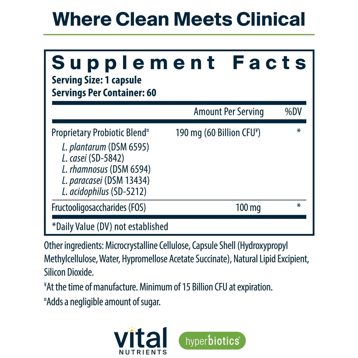 Hyperbiotics Vital Nutrients Prebiotic and Probiotic for Women and Men | 60 Billion CFU | Pre and Probiotics Supports Digestive Health, Constipation, - Maple Wellness Supplements