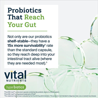 Hyperbiotics Vital Nutrients Pro-15 Advanced Probiotics for Women and Men | 15 Strains + Kiwifruit | Clinically Studied Daily Probiotics for Digestive Health, Gas, & Bloating | 30 Vegan Tablets - Maple Wellness Supplements