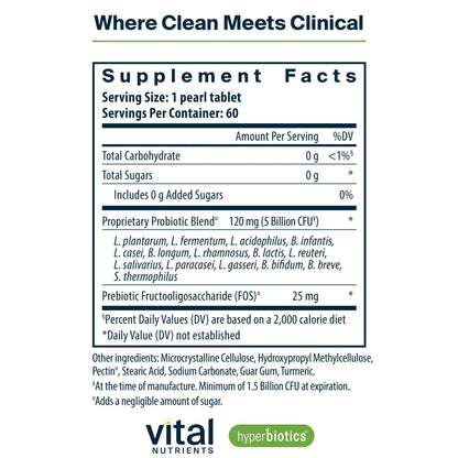 Hyperbiotics Vital Nutrients Pro-15 Prebiotics and Probiotics for Women and Men | 15 Science Backed Strains | Supports Occasional Constipation - Maple Wellness Supplements
