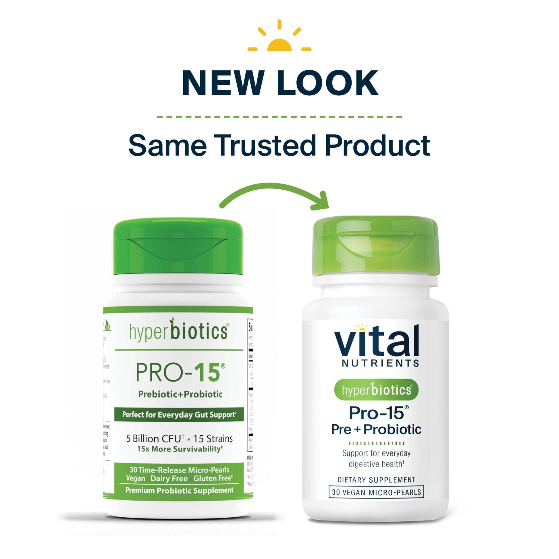 Hyperbiotics Vital Nutrients Pro-15 Prebiotics and Probiotics for Women and Men | 15 Science Backed Strains | Supports Occasional Constipation, Diarrhea, Gas & Bloating | 30 Vegan Time Release Pearls - Maple Wellness Supplements