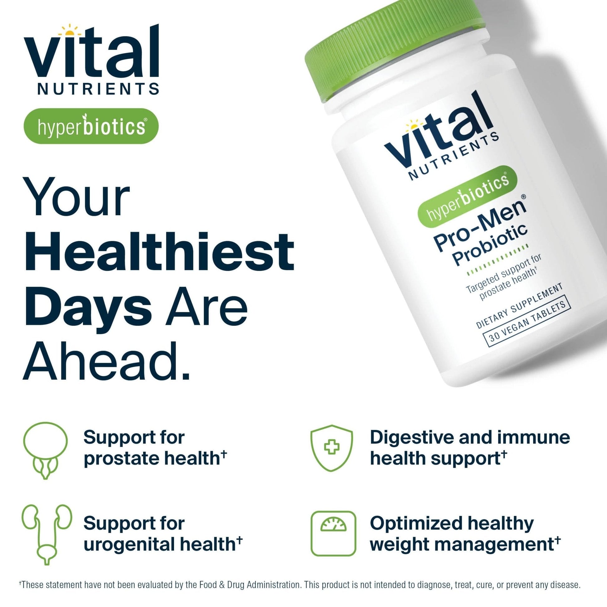 Hyperbiotics Vital Nutrients Pro Men Probiotics | Advanced Probiotics for Men | Clinically Studied for Prostate Health, Digestive Balance and Gut Health* - Maple Wellness Supplements