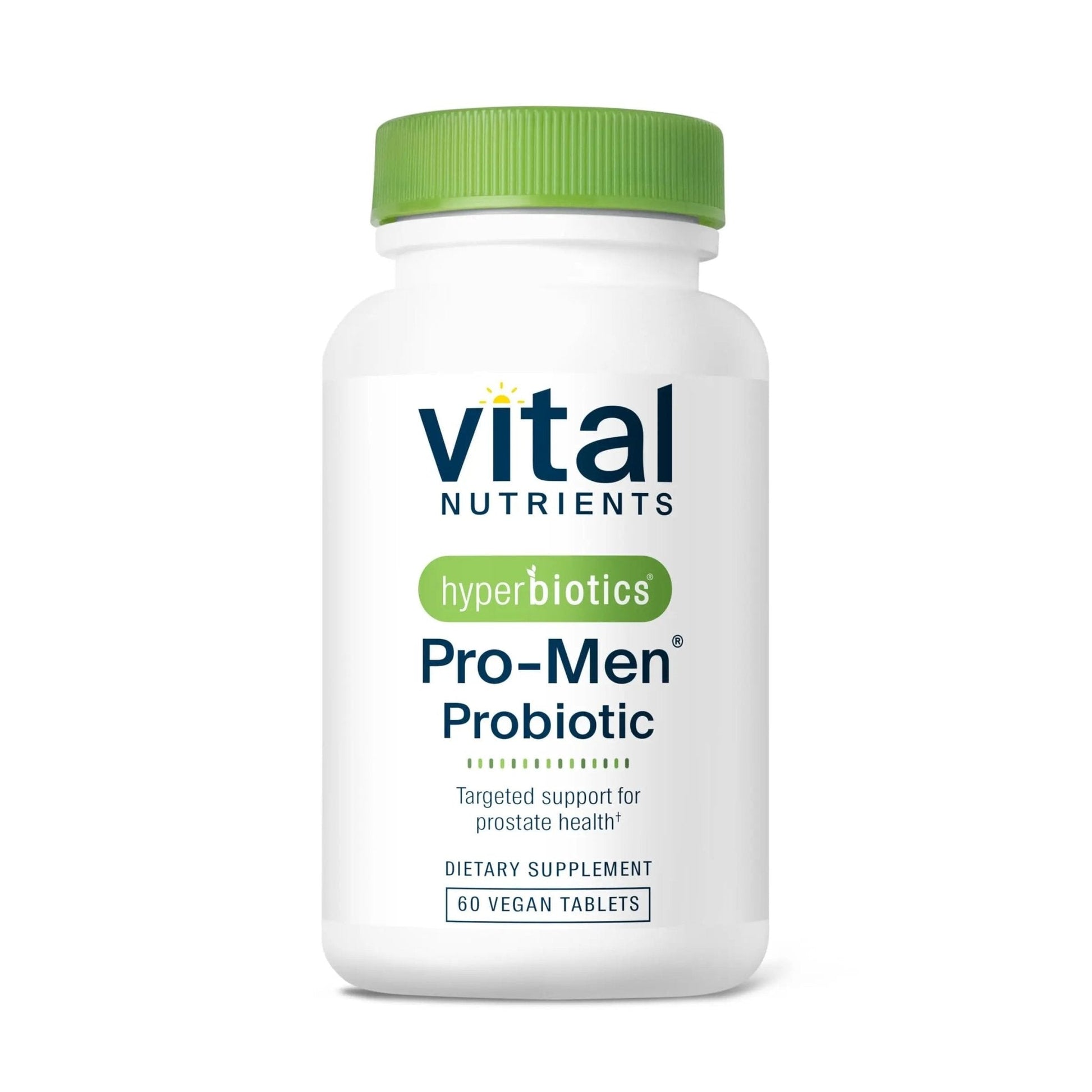 Hyperbiotics Vital Nutrients Pro Men Probiotics | Vegan Advanced Probiotics for Men | Clinically Studied for Prostate Health, Digestive Balance and Gut Health* | Gluten, Dairy, Soy Free | 60 Tablets - Maple Wellness Supplements