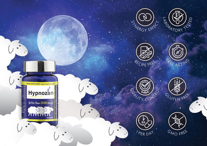 Hypnozan. 60 Easy Nights in Every Pack - 60 Capsules, Just One Before Bed. Natural - Maple Wellness Supplements