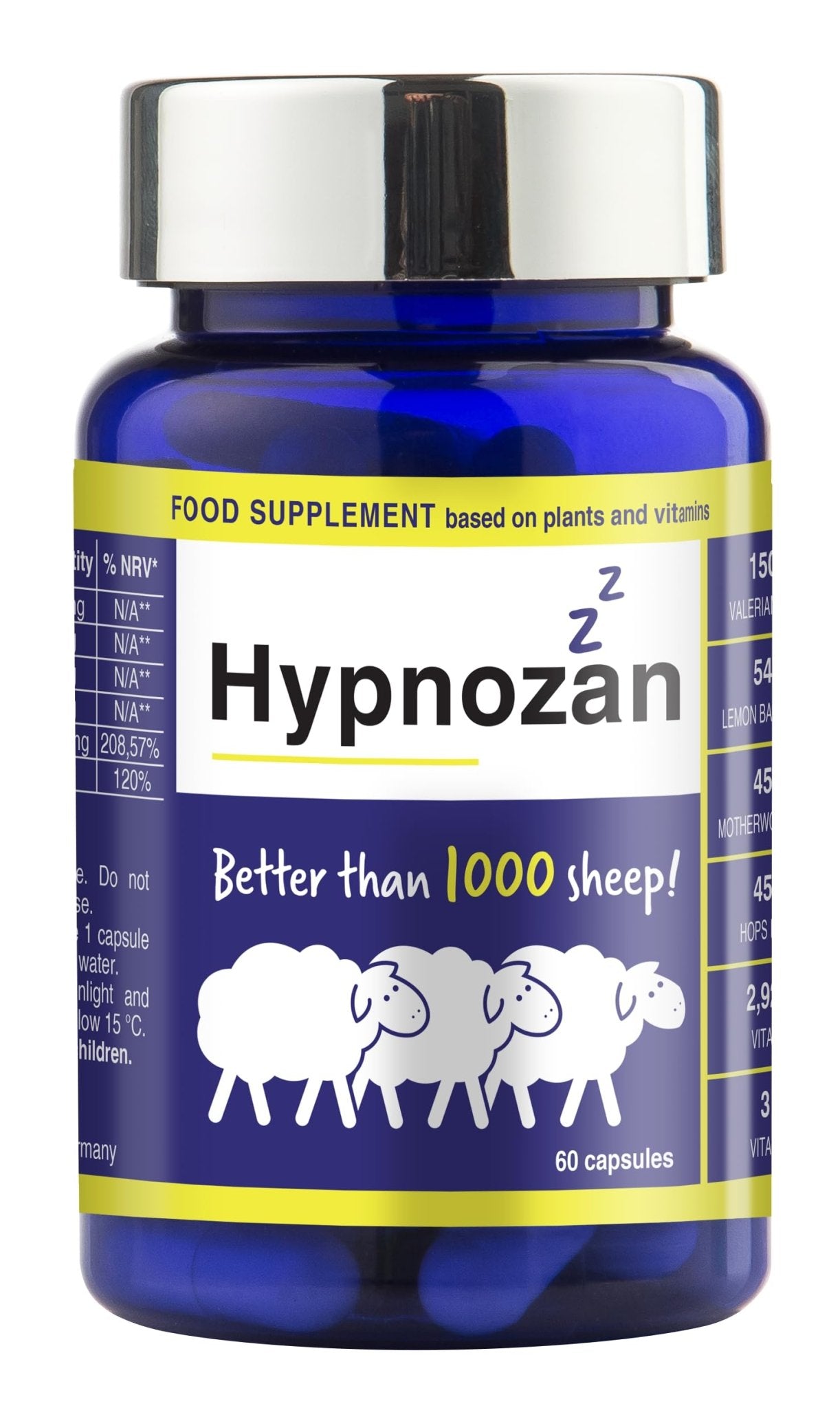 Hypnozan. 60 Easy Nights in Every Pack - 60 Capsules, Just One Before Bed. Natural - Maple Wellness Supplements