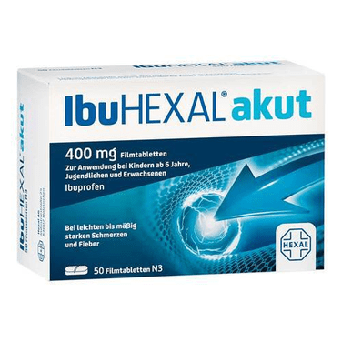 IbuHexal akut 400 mg film-coated tablets, 50 pcs - Maple Wellness Supplements