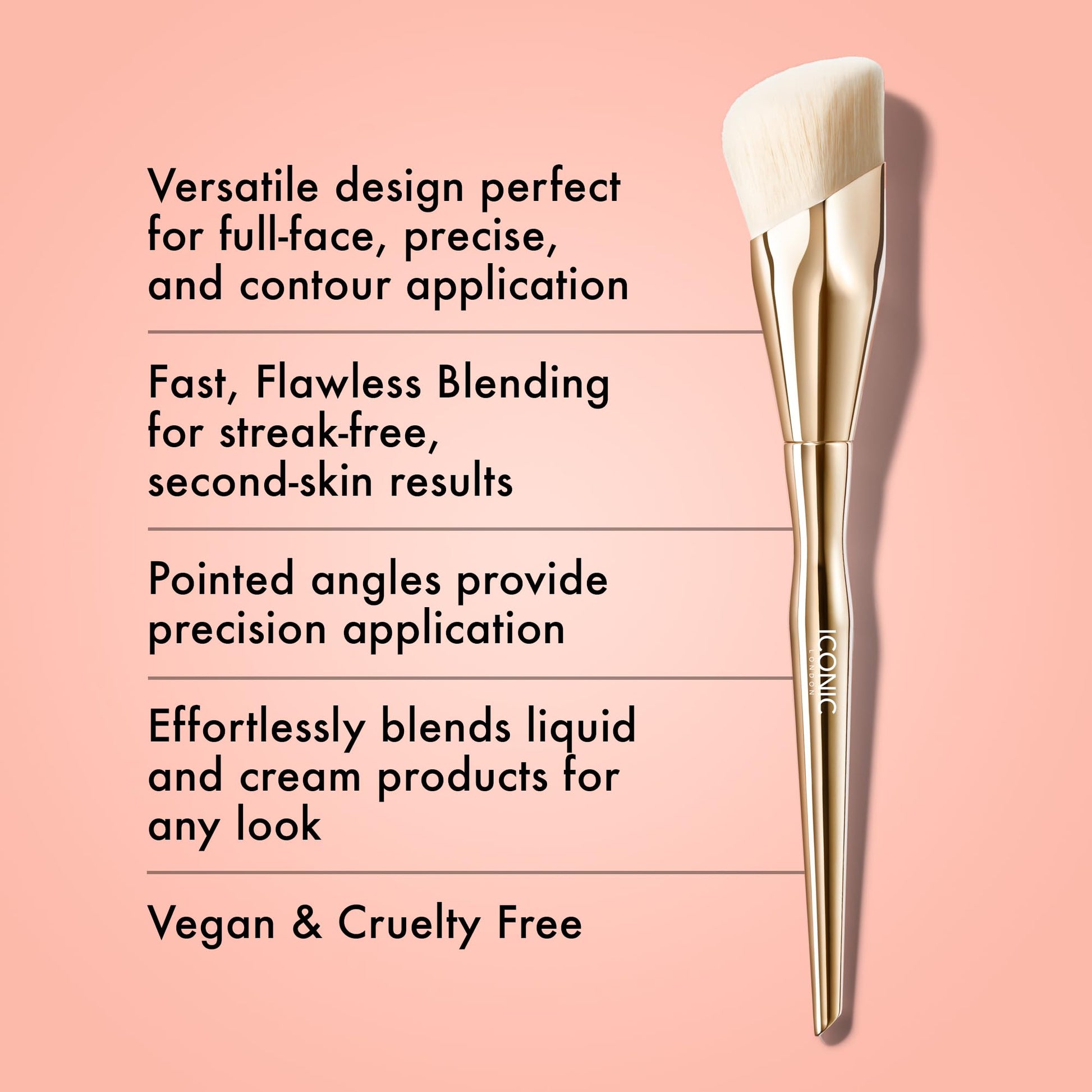 ICONIC LONDON Complexion Brush | Flawless Finish, Seamless Blending For Liquid and Cream Products - Maple Wellness Supplements