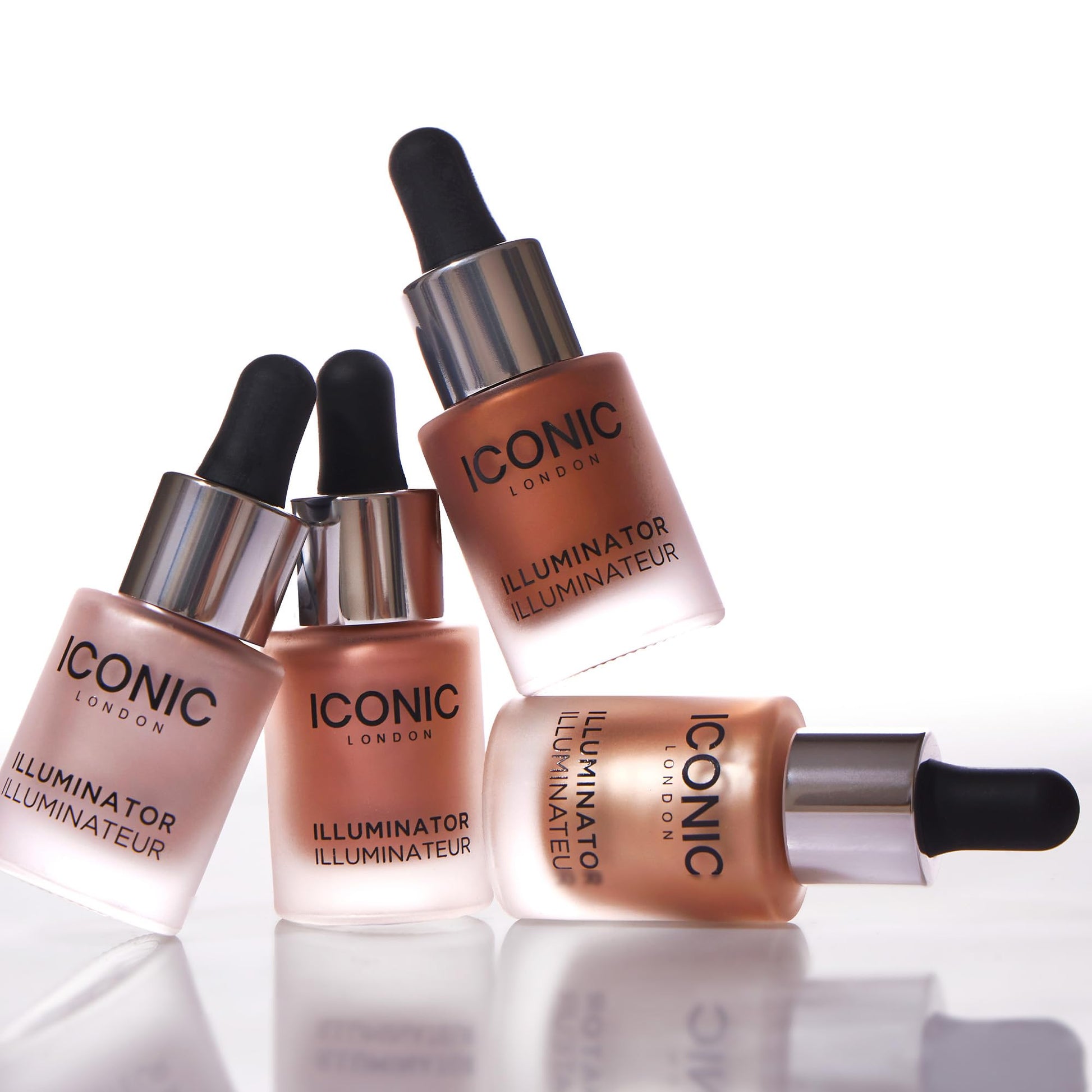 ICONIC LONDON Illuminator | Liquid Highlighting Drops for a Radiant Glow, Cruelty-Free, Vegan Makeup, Original (Champagne Shimmer) 0.45 Fl oz - Maple Wellness Supplements
