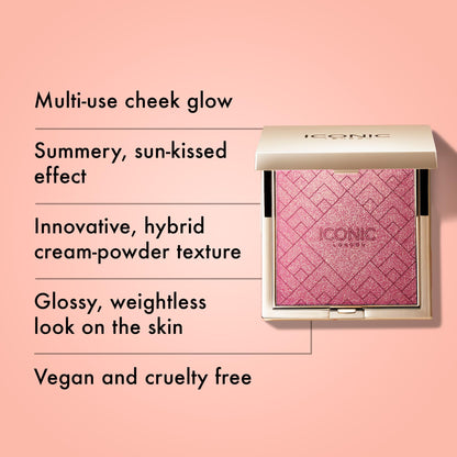ICONIC LONDON Kissed by the Sun | Multi-Use Blush, Bronzer, & Highlighter, For All Skin Types, Cruelty-Free, Vegan Makeup, (Play Time) 0.17 oz - Maple Wellness Supplements