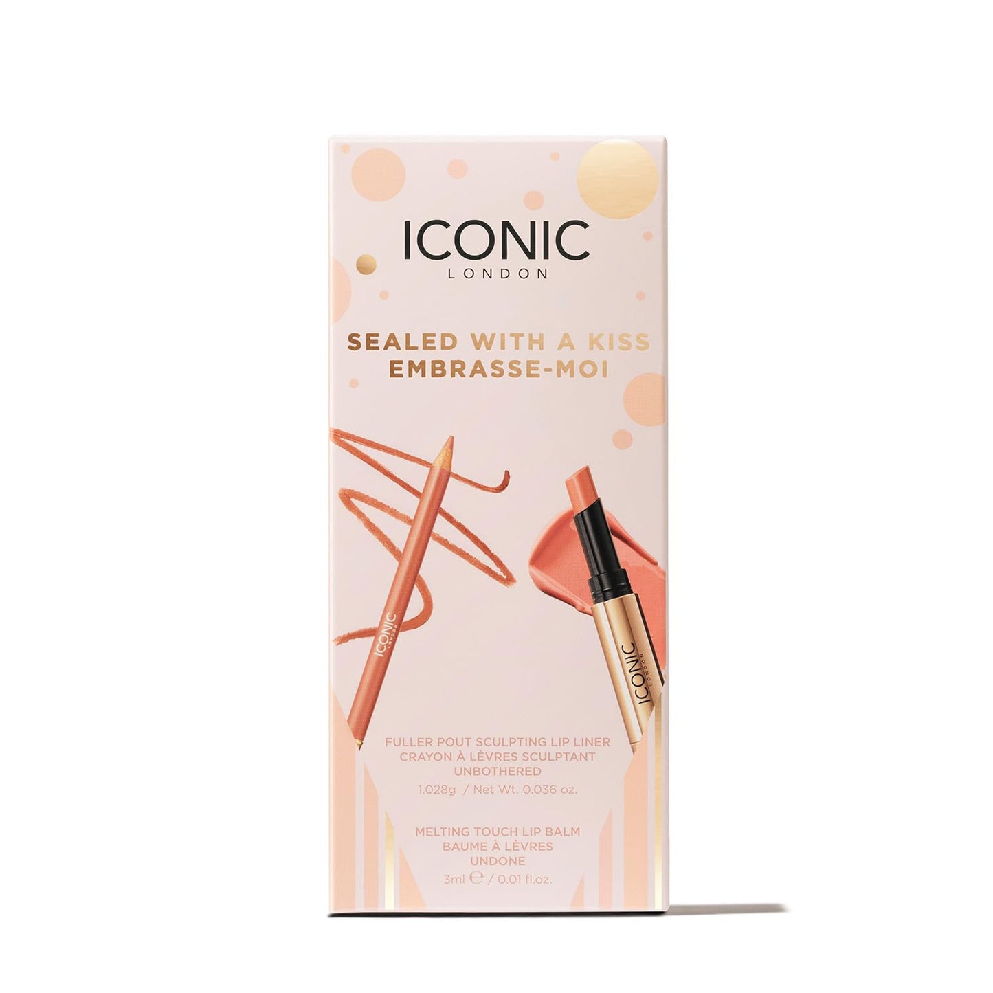 ICONIC LONDON Sealed with a Kiss Gift Set | Includes Melting Touch Lip Balm (Undone) and Fuller Pout Sculpting - Maple Wellness Supplements