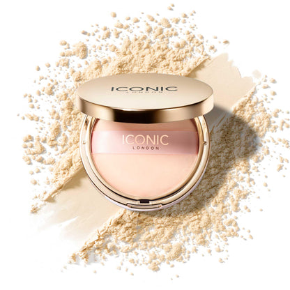 ICONIC LONDON Velvet Blur Translucent Setting Powder | Velvet Finish, Hydrating Loose Powder with Hyaluronic Acid Spheres | Cruelty-Free, Vegan Makeup - Maple Wellness Supplements