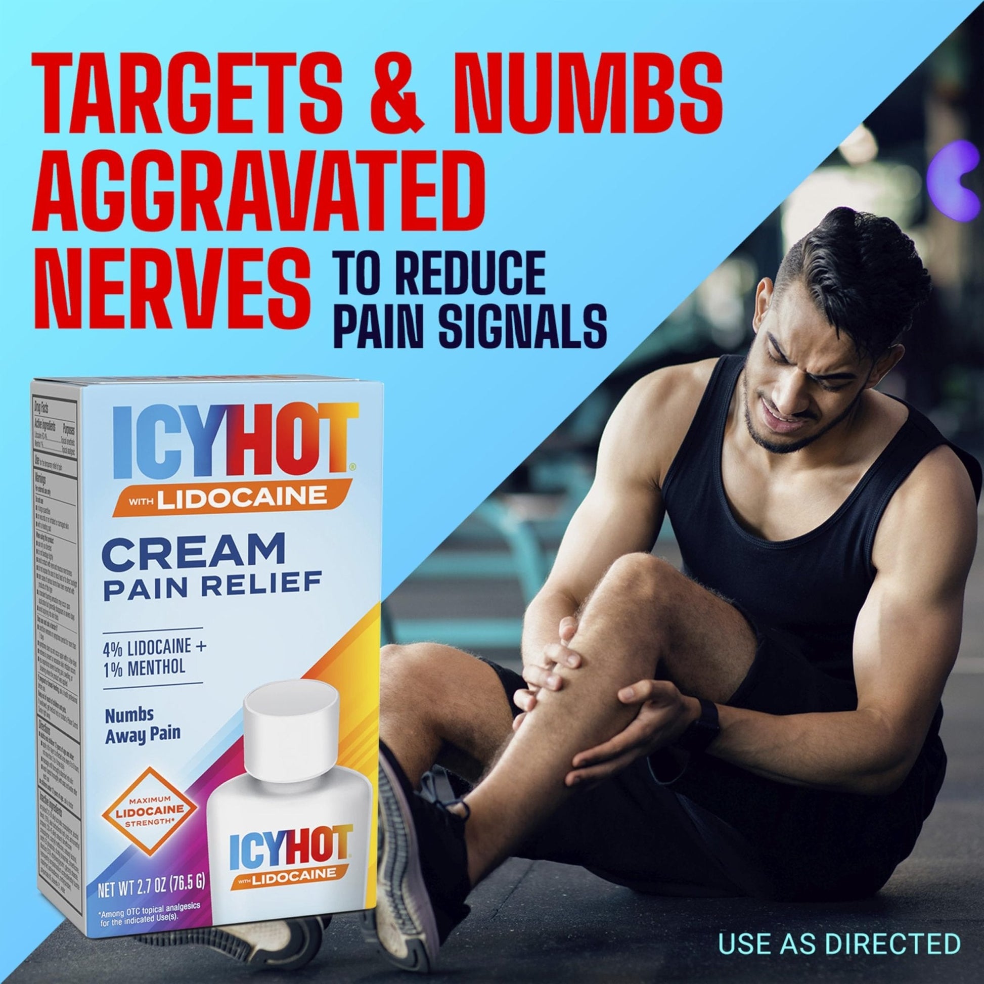 Icy Hot Max Strength Pain Relief Cream with Lidocaine Plus Menthol, 2.7 Ounces - Maple Wellness Supplements