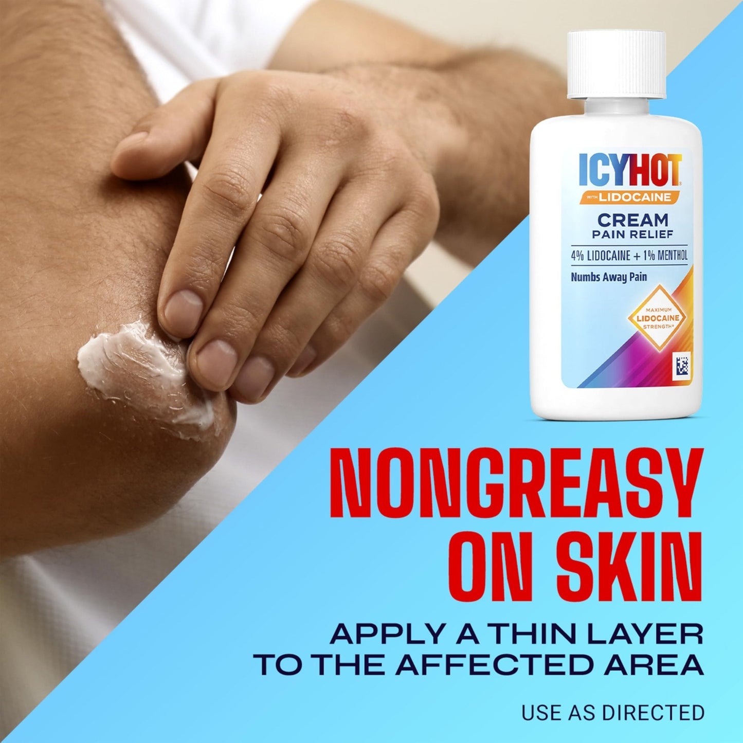 Icy Hot Max Strength Pain Relief Cream with Lidocaine Plus Menthol, 2.7 Ounces - Maple Wellness Supplements