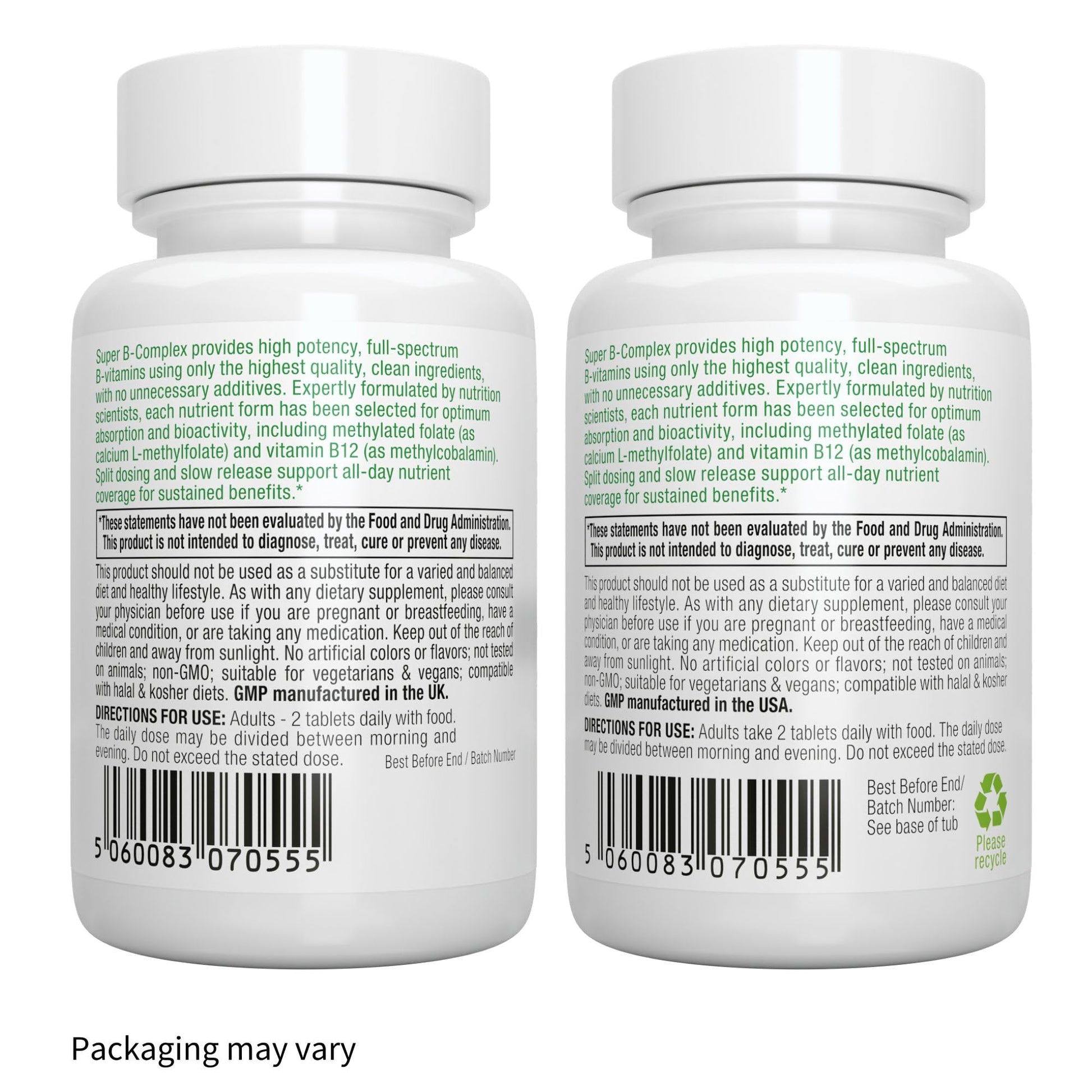 Igennus Super B-Complex Methylated B Vitamins - Sustained Release, Clean Label & High Absorption, with 5-MTHF Folate & Methyl B12, Energy, Mood & Cognitive Performance - Maple Wellness Supplements