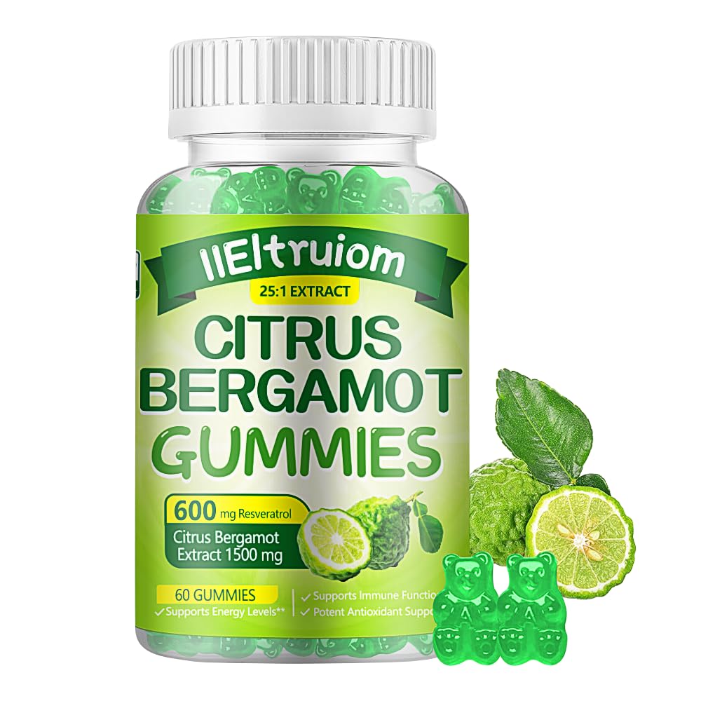 IIEltruiom Citrus Bergamot 1500mg, Citrus Bergamot Gummies for Healthy Cholesterol, Bergamot Supplements 25:1 Extract from Italy Bergamot, - Maple Wellness Supplements