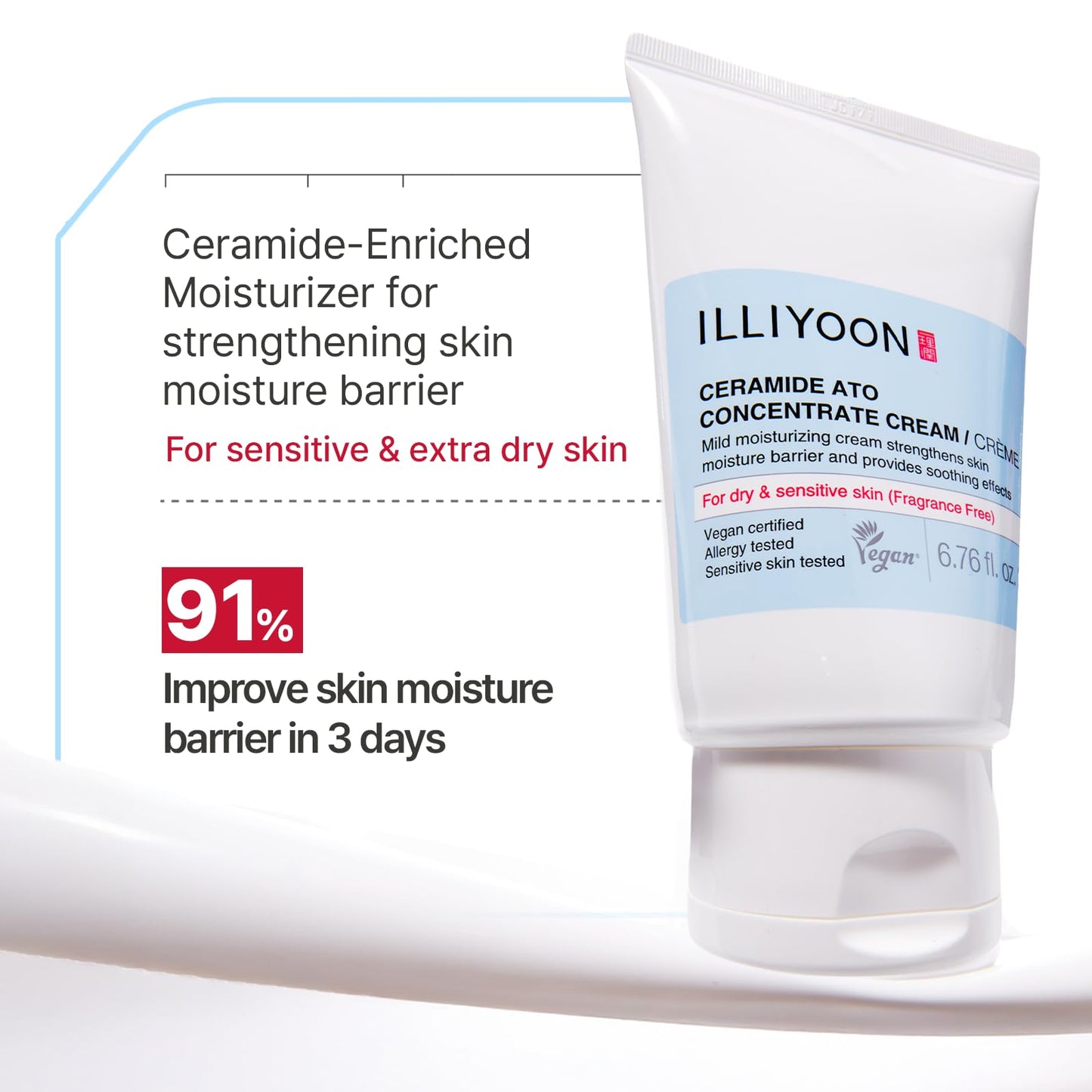 Illiyoon Ceramide Ato Concentrate Cream | Moisturizer for Dry & Sensitive Skin, 100hr Lasting Hydration - Maple Wellness Supplements