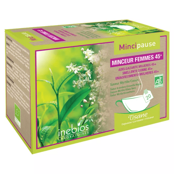 Inebios Mincipause Minceur Femme 45+ Organic Herbal Tea 20 teabags - Maple Wellness Supplements