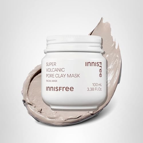 Innisfree Super Volcanic Clay Mask, Premium Korean Skincare with AHA and Natural Clusters for Deep Pore Detox, Gentle Exfoliation, Oil Control - Maple Wellness Supplements