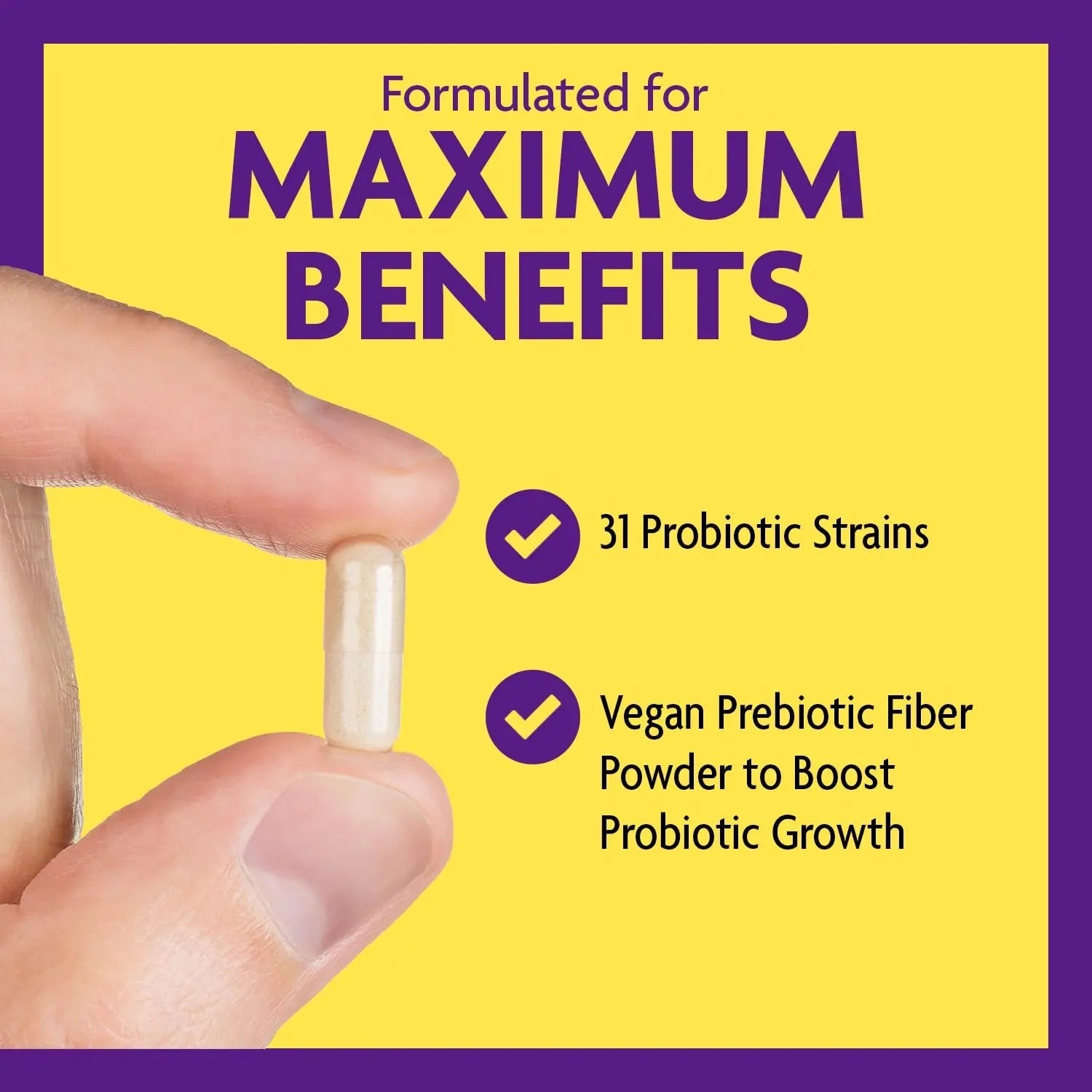 InnovixLabs Multi Strain Probiotics for Women & Men - Probiotic Supplement - 50 Billion CFU - Gut Health, Immune Support, Digestion, Lactobacillus Acidophilus, Prebiotics and Probiotics, 60 Capsules - Maple Wellness Supplements