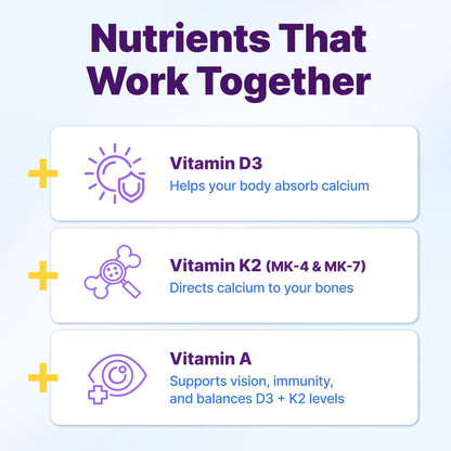 InnovixLabs Vitamin D3 K2-5000 IU Vitamin D3 Plus 600 mcg Vitamin K2 MK4 and MK7 for Max Calcium Absorption, Supports Bone, Immune, Heart Health - Maple Wellness Supplements
