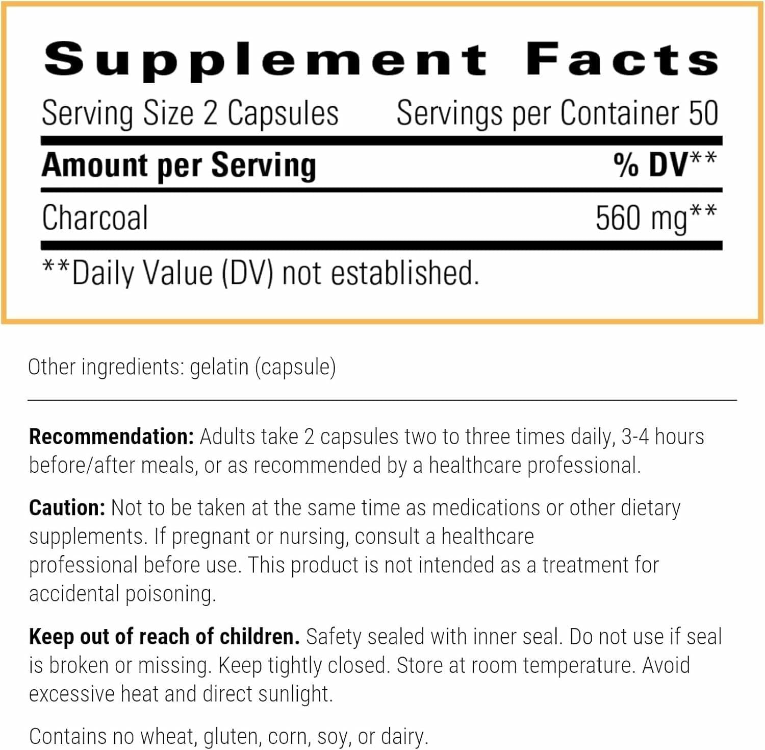 Integrative Therapeutics Activated Charcoal - Digestive & Gut Health Supplement - Effective Gastrointestinal Support - Gluten-Free & Dairy-Free - Maple Wellness Supplements