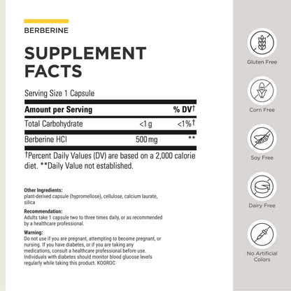 Integrative Therapeutics Berberine - Supports Metabolic Health & Cellular Energy Metabolism - Practitioner-Trusted Quality - Dairy-Free & Gluten-Free - Maple Wellness Supplements