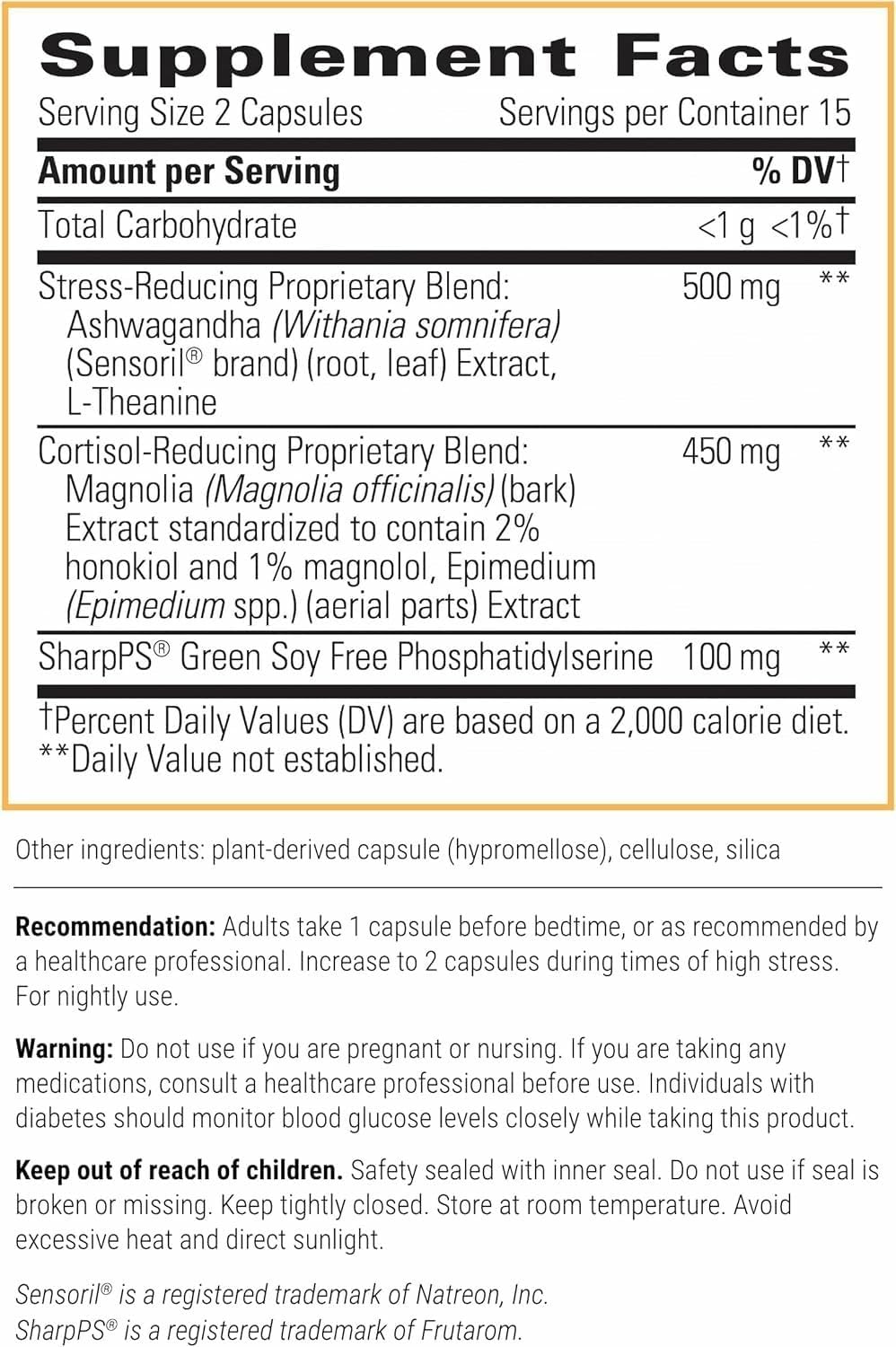 Integrative Therapeutics Cortisol Manager Allergen Free - Adrenal Health Support Supplement for Healthy Stress Response* - Vegan, Non-Dairy & Gluten-Free - 30 Capsules (15 Servings) - Maple Wellness Supplements