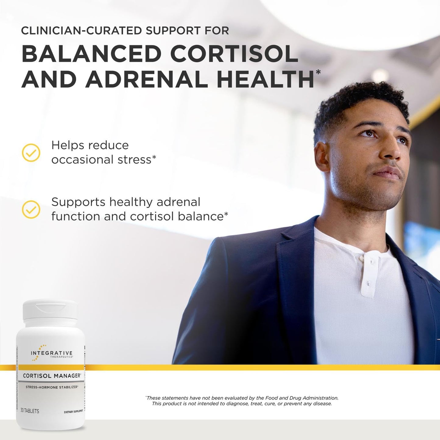 Integrative Therapeutics Cortisol Manager - Balance Cortisol & Support Relaxation for Restful Sleep* - Includes Ashwagandha & L-Theanine for Confidence with Less Stress - Maple Wellness Supplements